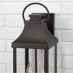 Capital Lighting 946421OZ Oiled Bronze 7'' W X 21'' H Outdoor 2-light Medium Wall Lantern In Oiled Bronze With Clear Glass Image 3