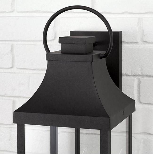 Capital Lighting 946431BK Black 8'' W X 24'' H Outdoor 3-light Large Wall Lantern In Black With Clear Glass Image 3
