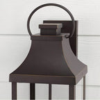 Capital Lighting 946431OZ Oiled Bronze 8'' W X 24'' H Outdoor 3-light Large Wall Lantern In Oiled Bronze With Clear Glass Image 3