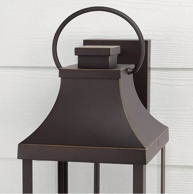 Capital Lighting 946431OZ Oiled Bronze 8'' W X 24'' H Outdoor 3-light Large Wall Lantern In Oiled Bronze With Clear Glass Image 3