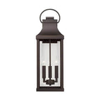 Capital Lighting Bradford 8'' W X 24'' H Outdoor 3-light Large Wall Lantern In Black With Clear Glass