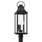 Capital Lighting 946432BK Black 8'' W X 27'' H Outdoor 3-light Post Lantern In Black With Clear Glass And Fits 3inch Post (sold Separately) Image 1