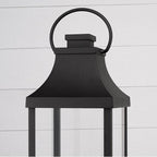 Capital Lighting 946432BK Black 8'' W X 27'' H Outdoor 3-light Post Lantern In Black With Clear Glass And Fits 3inch Post (sold Separately) Image 3
