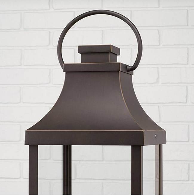 Capital Lighting 946432OZ Oiled Bronze 8'' W X 27'' H Outdoor 3-light Post Lantern In Oiled Bronze With Clear Glass And Fits 3inch Post (sold Separately) Image 3