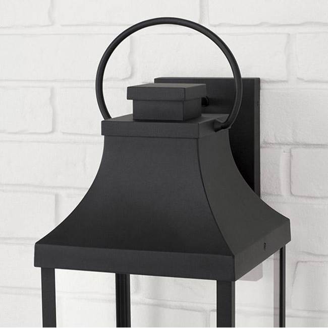Capital Lighting 946441BK-GL Black 9'' W X 27'' H Outdoor 1-light Night Sky Extra Large Wall Lantern In Black With Clear Glass Image 3