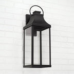 Capital Lighting 946441BK-GL Black 9'' W X 27'' H Outdoor 1-light Night Sky Extra Large Wall Lantern In Black With Clear Glass Image 2