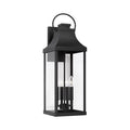Capital Lighting 946441BK Black 9'' W X 27'' H Outdoor 4-light Extra Large Wall Lantern In Black With Clear Glass Image 1
