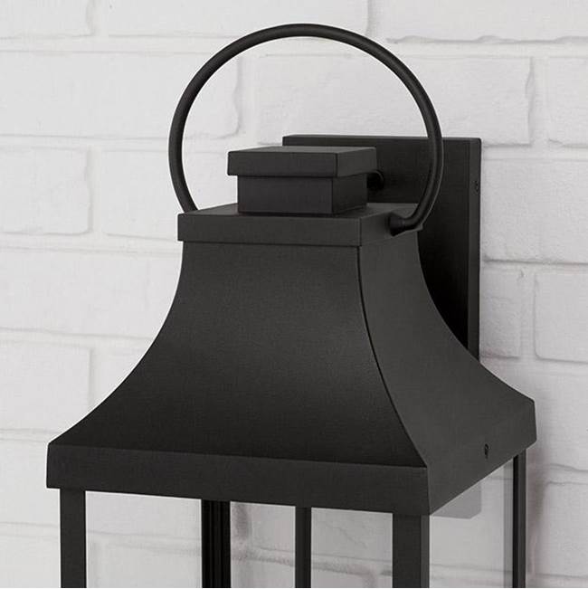 Capital Lighting 946441BK Black 9'' W X 27'' H Outdoor 4-light Extra Large Wall Lantern In Black With Clear Glass Image 3