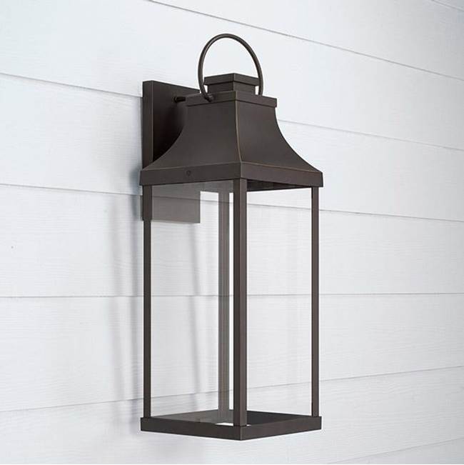 Capital Lighting 946441OZ-GL Oiled Bronze 9'' W X 27'' H Outdoor 1-light Night Sky Extra Large Wall Lantern In Oiled Bronze With Clear Glass Image 2