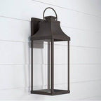 Capital Lighting 946441OZ-GL Oiled Bronze 9'' W X 27'' H Outdoor 1-light Night Sky Extra Large Wall Lantern In Oiled Bronze With Clear Glass Image 2