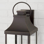 Capital Lighting 946441OZ Oiled Bronze 9'' W X 27'' H Outdoor 4-light Extra Large Wall Lantern In Oiled Bronze With Clear Glass Image 3
