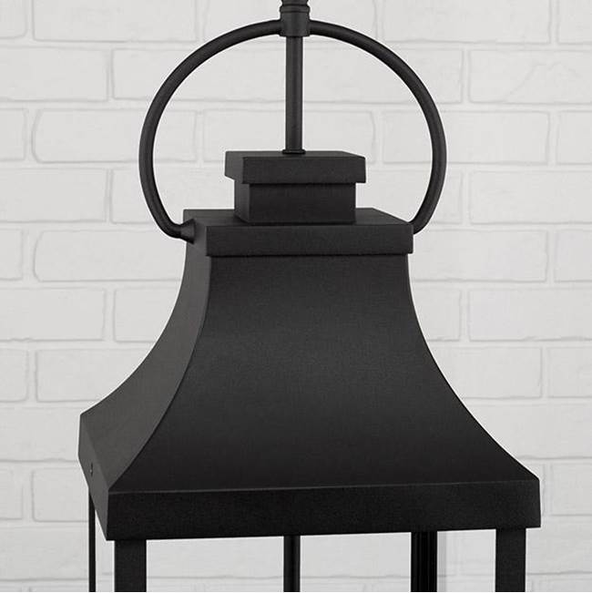 Capital Lighting 946442BK Black 9'' W X 29.5'' H Outdoor 4-light Hanging Lantern In Black With Clear Glass Image 3