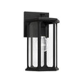 Capital Lighting 946611BK Black 8'' W X 13'' H Outdoor 1-light Small Wall Lantern In Black With Clear Glass Image 1