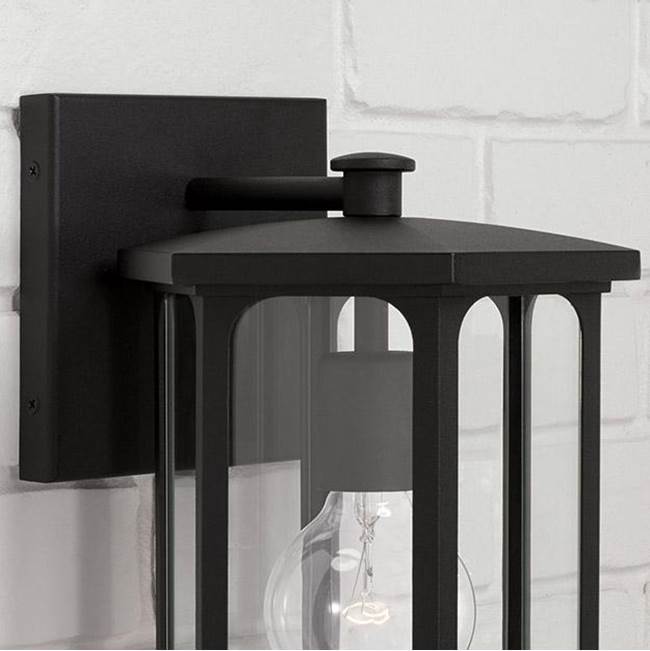 Capital Lighting 946611BK Black 8'' W X 13'' H Outdoor 1-light Small Wall Lantern In Black With Clear Glass Image 3