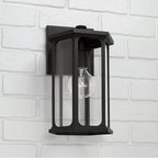 Capital Lighting 946611BK Black 8'' W X 13'' H Outdoor 1-light Small Wall Lantern In Black With Clear Glass Image 2