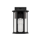 Capital Lighting Walton 8'' W X 13'' H Outdoor 1-light Small Wall Lantern In Black With Clear Glass
