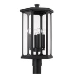 Capital Lighting 946643BK Black 12'' W X 22'' H Outdoor 4-light Post Lantern In Black With Clear Glass And Fits 3inch Post (sold Separately) Image 1