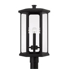 Capital Lighting Walton 12'' W X 22'' H Outdoor 4-light Post Lantern In Black With Clear Glass And Fits 3inch Post (sold Separately)
