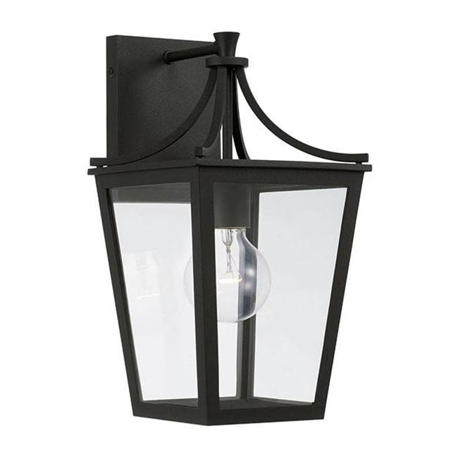Capital Lighting 947911BK Black 7.5''w X 14.25''h 1-light Outdoor Wall Lantern In Black With Clear Glass Image 1