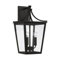 Capital Lighting 947931BK Black 10''w X 19.25''h 3-light Outdoor Wall Lantern In Black With Clear Glass Image 1