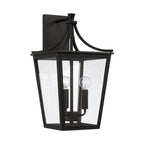 Capital Lighting 947931BK Black 10''w X 19.25''h 3-light Outdoor Wall Lantern In Black With Clear Glass Image 1