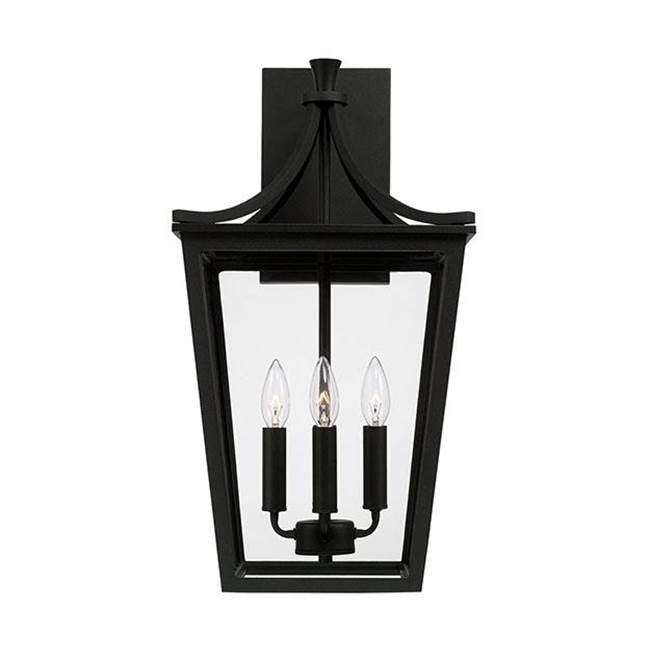 Capital Lighting 947941BK Black 12''w X 23.25''h 4-light Outdoor Wall Lantern In Black With Clear Glass Image 3