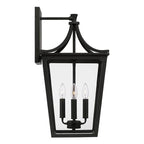 Capital Lighting 947941BK Black 12''w X 23.25''h 4-light Outdoor Wall Lantern In Black With Clear Glass Image 2