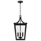 Capital Lighting 947942BK Black 12''w X 23''h 4-light Outdoor Hanging Lantern In Black With Clear Glass Image 2