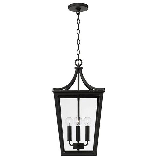 Capital Lighting 947942BK Black 12''w X 23''h 4-light Outdoor Hanging Lantern In Black With Clear Glass Image 2
