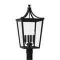 Capital Lighting 947943BK Black 12''w X 25''h 4-light Outdoor Post Lantern In Black With Clear Glass Image 1