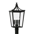 Capital Lighting 947943BK Black 12''w X 25''h 4-light Outdoor Post Lantern In Black With Clear Glass Image 1