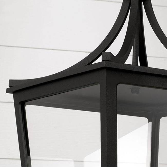 Capital Lighting Adair 12''w X 25''h 4-light Outdoor Post Lantern In Black With Clear Glass