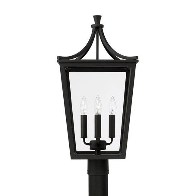 Capital Lighting 947943BK Black 12''w X 25''h 4-light Outdoor Post Lantern In Black With Clear Glass Image 2