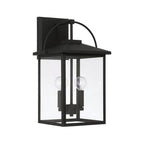 Capital Lighting 948021BK Black 9.5''w X 16.5''h 2-light Outdoor Wall Lantern In Black With Clear Glass Image 1