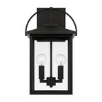Capital Lighting 948021BK Black 9.5''w X 16.5''h 2-light Outdoor Wall Lantern In Black With Clear Glass Image 3