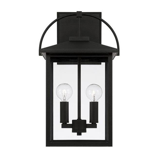 Capital Lighting 948021BK Black 9.5''w X 16.5''h 2-light Outdoor Wall Lantern In Black With Clear Glass Image 3