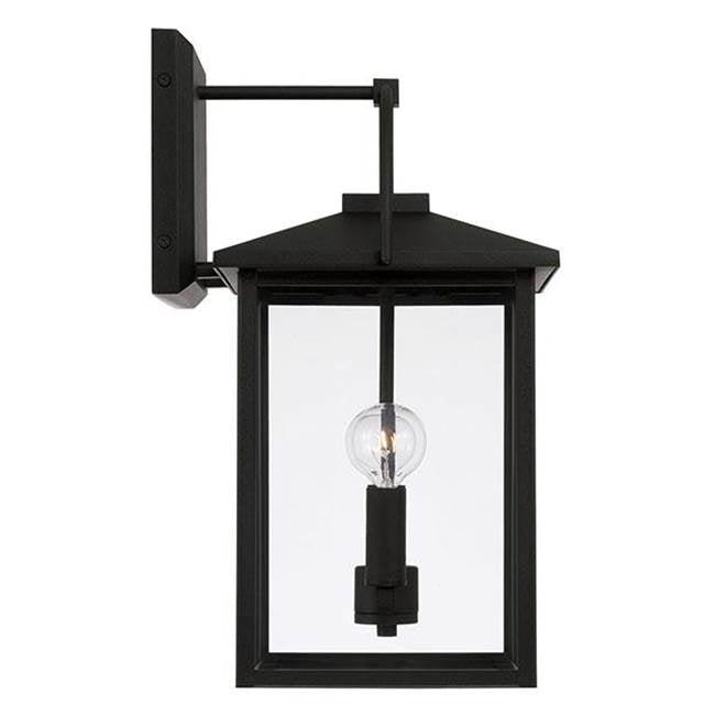 Capital Lighting 948021BK Black 9.5''w X 16.5''h 2-light Outdoor Wall Lantern In Black With Clear Glass Image 2