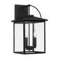 Capital Lighting 948031BK Black 11.5''w X 19.75''h 3-light Outdoor Wall Lantern In Black With Clear Glass Image 1