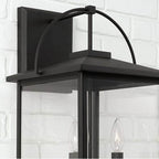 Capital Lighting Bryson 11.5''w X 19.75''h 3-light Outdoor Wall Lantern In Black With Clear Glass