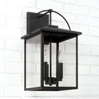 Capital Lighting 948031BK Black 11.5''w X 19.75''h 3-light Outdoor Wall Lantern In Black With Clear Glass Image 4