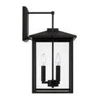 Capital Lighting 948031BK Black 11.5''w X 19.75''h 3-light Outdoor Wall Lantern In Black With Clear Glass Image 2