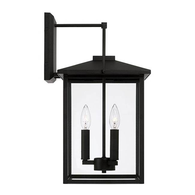 Capital Lighting 948031BK Black 11.5''w X 19.75''h 3-light Outdoor Wall Lantern In Black With Clear Glass Image 2