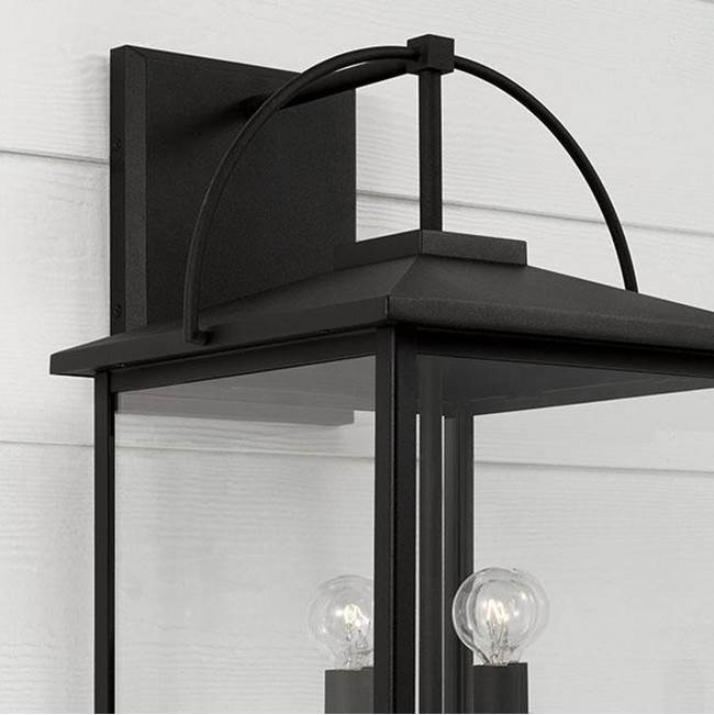 Capital Lighting Bryson 13.25''w X 22.75''h 4-light Outdoor Wall Lantern In Black With Clear Glass