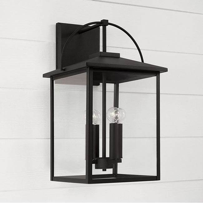 Capital Lighting 948041BK Black 13.25''w X 22.75''h 4-light Outdoor Wall Lantern In Black With Clear Glass Image 4