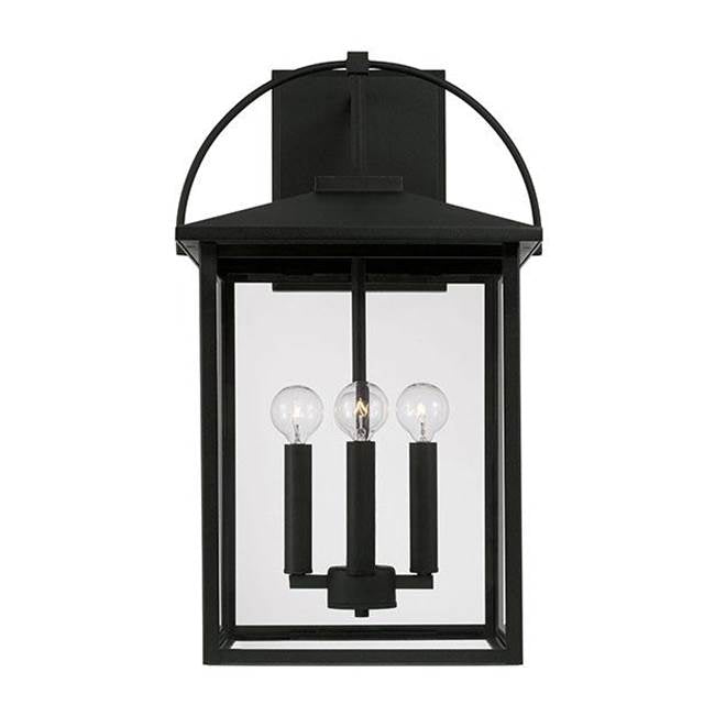 Capital Lighting 948041BK Black 13.25''w X 22.75''h 4-light Outdoor Wall Lantern In Black With Clear Glass Image 3