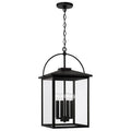 Capital Lighting 948042BK Black 13.25''w X 23.5''h 4-light Outdoor Hanging Lantern In Black With Clear Glass Image 1