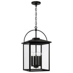 Capital Lighting 948042BK Black 13.25''w X 23.5''h 4-light Outdoor Hanging Lantern In Black With Clear Glass Image 1