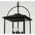 Capital Lighting Bryson 13.25''w X 23.5''h 4-light Outdoor Hanging Lantern In Black With Clear Glass