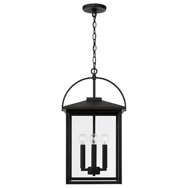 Capital Lighting 948042BK Black 13.25''w X 23.5''h 4-light Outdoor Hanging Lantern In Black With Clear Glass Image 2