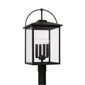 Capital Lighting 948043BK Black 13.25''w X 24.75''h 4-light Outdoor Post Lantern In Black With Clear Glass Image 1